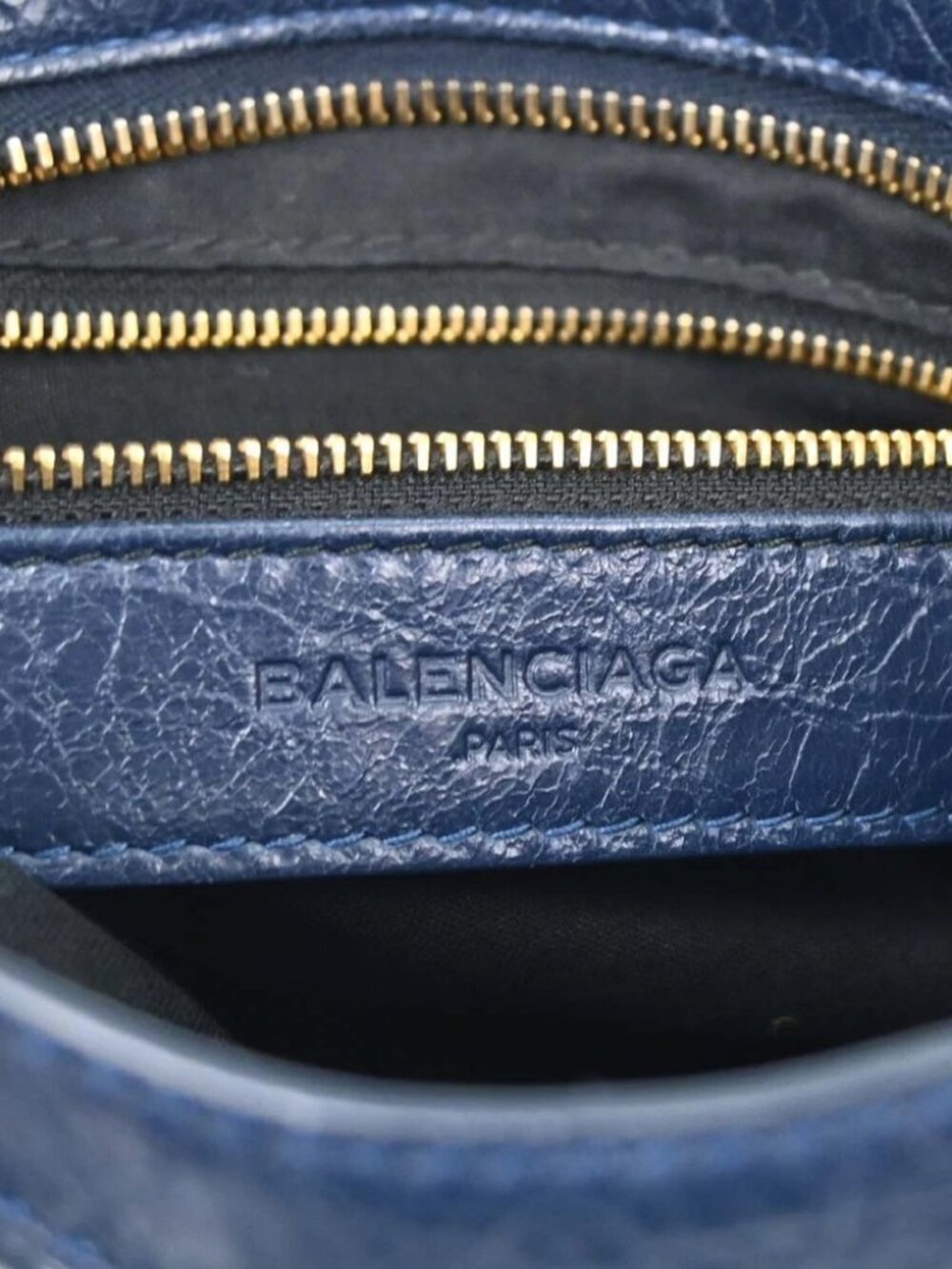 Balenciaga Navy Lambskin Giant City Mini Handbag 309544.4012.C.535269 187217 - Picture 14 of 14